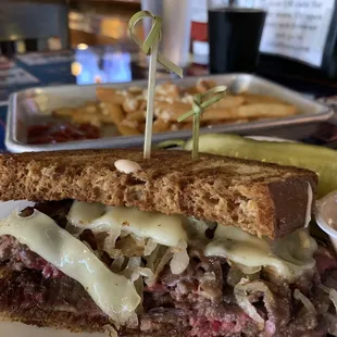 Ruben with Seattle Fries