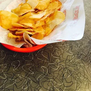 Starters: complimentary handmade kettle chips