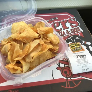 You need to get the Flyers chips - they&apos;re delicious and they&apos;re a dollar - this is a double order!!