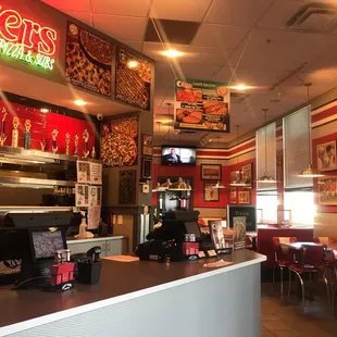 the interior of a restaurant