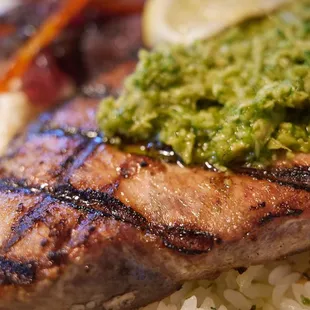 Grilled ahi w/ ginger scallion