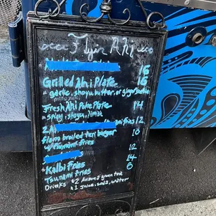 tacos, menu