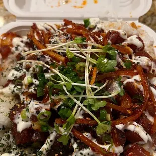 Spicy ahi poke bowl