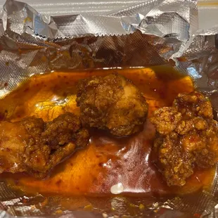 Boneless wings already about ate them all.