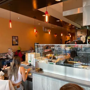 people sitting at tables