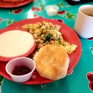 a plate of breakfast