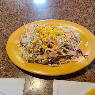 Free coleslaw. Ok...