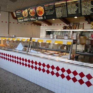 a view of a food counter
