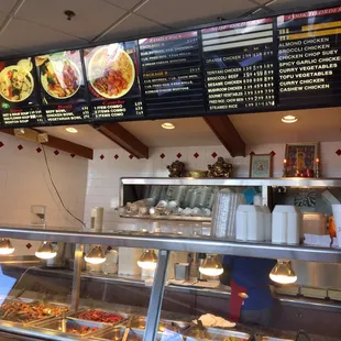 the menu of a fast food restaurant
