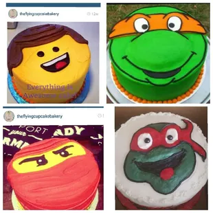 Left side what they advertise as making. Top right what I asked for. Bottom right what was presented to me at the bakery.