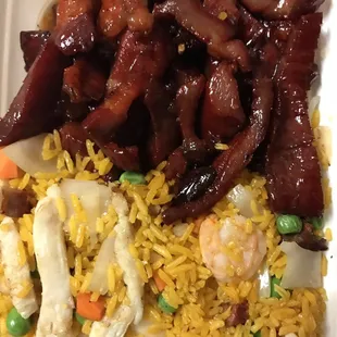 Ribs with house fried rice