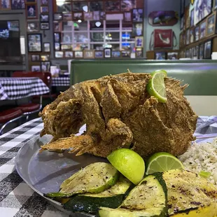 Fried red snapper