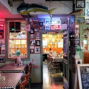 the inside of a restaurant