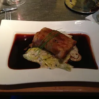 Potato-wrapped Red Snapper*