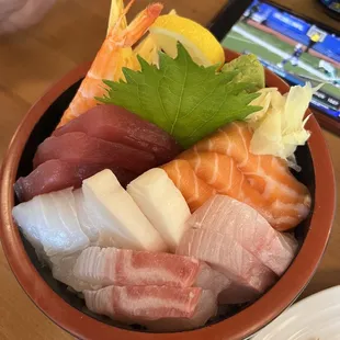 Chirashi bowl, great portion size for $22