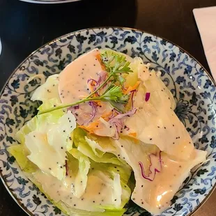 Side salad with kimchi