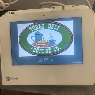 a digital menu
