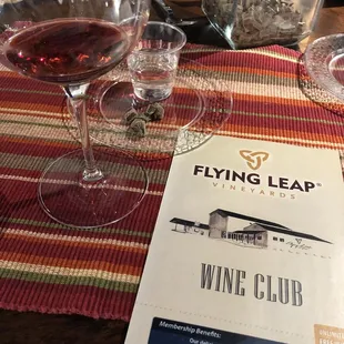 Sangiovese sample with cocoa on the side.