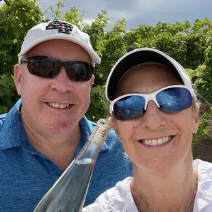 Enjoying some of their Trio wine!