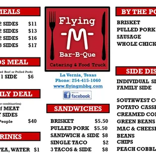 Flying M Menu