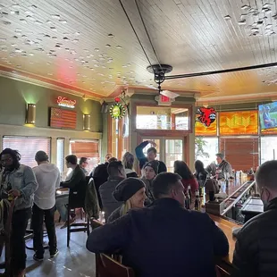 The other side of the bar which is much brighter