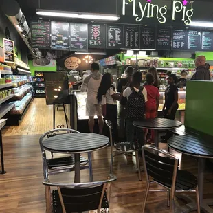 customers in a grocery store