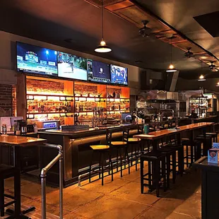 the bar area of a restaurant