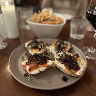 Goat cheese bruschetta