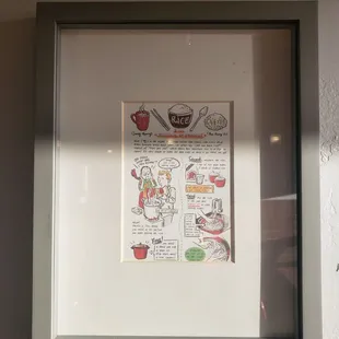 Cute recipes on the wall