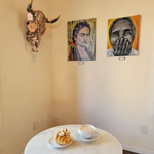 Art and Chai latte &amp; Chai cream croissant
