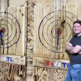 Double bullseye with my brother