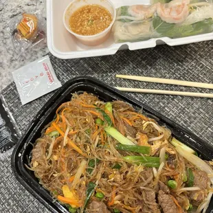 Beef Pad Woon Sen,  Summer Roll