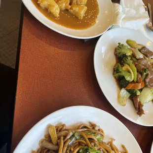 Lunch special. Half Broccoli beef half sesame chicken and chow mein!! Such a great deal!