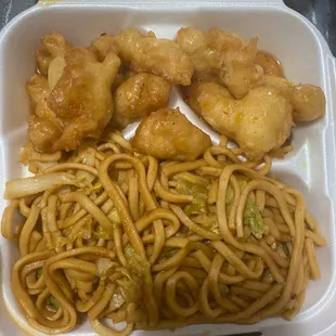 Dry orange chicken