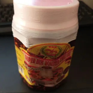 Don&apos;t doubt the label on this &quot;Super Hot Roasted Chili Oil&quot;!