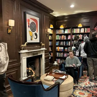 Cozy fireplace seating