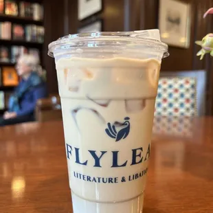 Iced vanilla latte from flyleaf