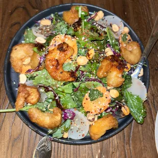 Crispy shrimp salad