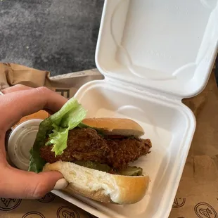 Standard chicken sandwich