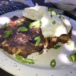 Corned beef hash Breekie sub egg whites