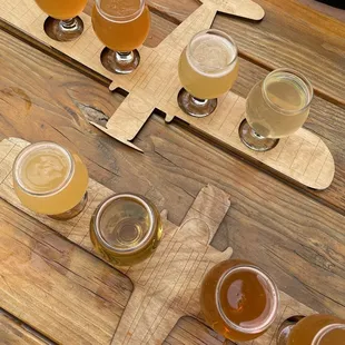a flight of beers