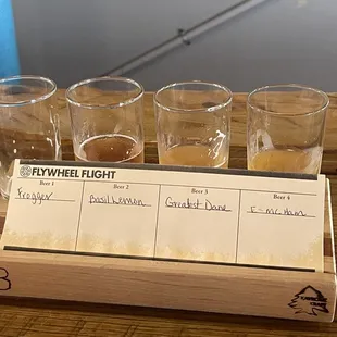 Second flight. I loved the Frogger IPA