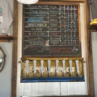 Beer menu