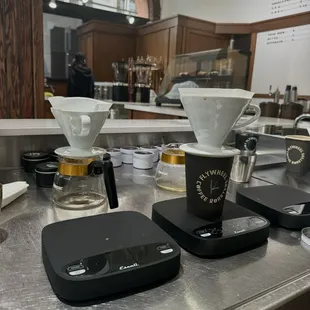 a variety of coffees
