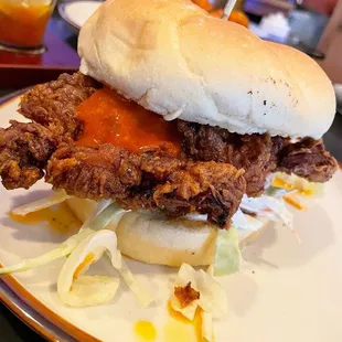 Hot chicken sandwich