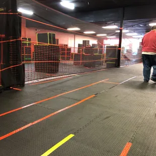 One of the arenas where they shout nerf guns.