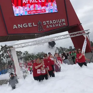 Angel 5k run and family foam fun