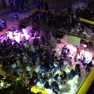 Burbank high school annual foam party. 30x30 foam pit
