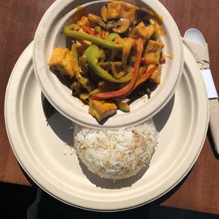 Tofu and Shroom Adobo