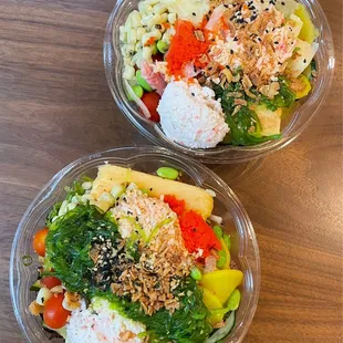 Poke bowls